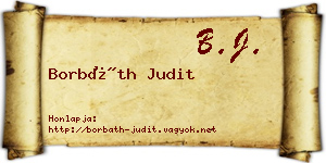 Borbáth Judit névjegykártya